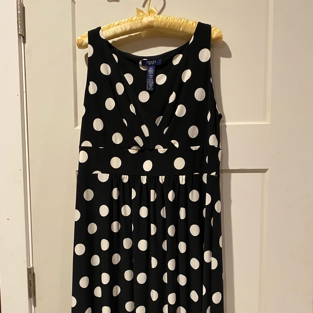 Black and white polka dot dress size L